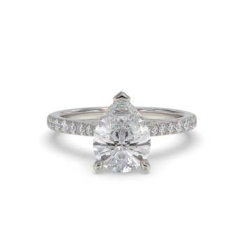 Birnenförmiger Diamant-Schulterring