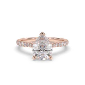 Birnenförmiger Diamant-Schulterring
