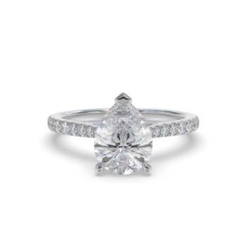 Birnenförmiger Diamant-Schulterring
