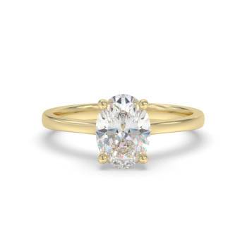 Verlobungsring mit ovalem Diamanten