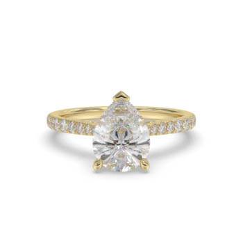 Birnenförmiger Diamant-Schulterring