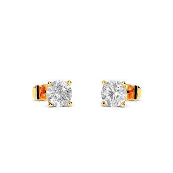Moderne Designer-Ohrringe mit runden Diamanten