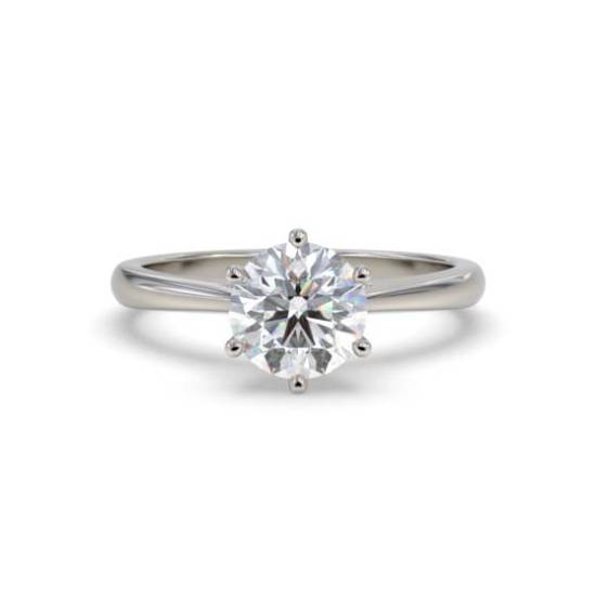 Verlobungsring mit rundem Diamanten