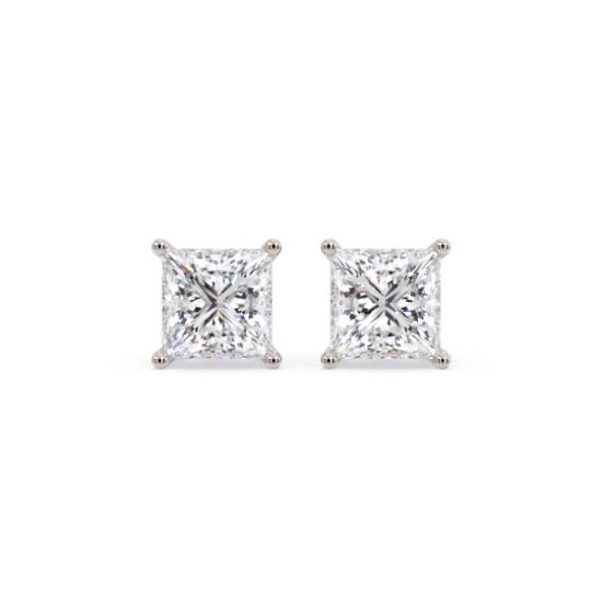 Traditionelle Prinzess-Diamant-Ohrstecker
