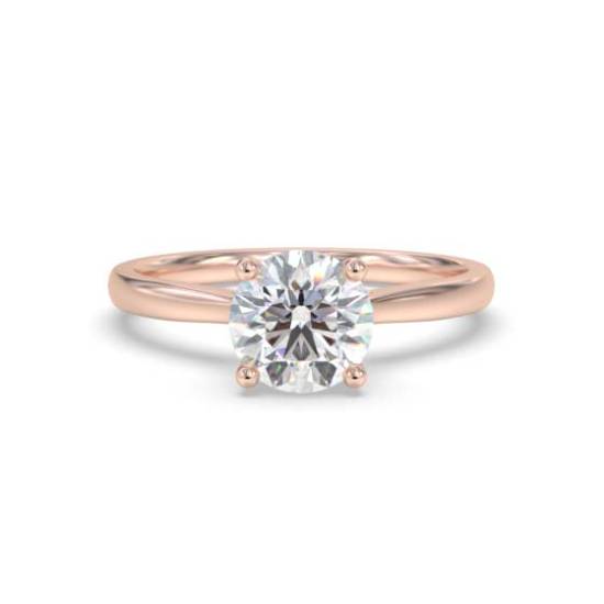 Eleganter Verlobungsring mit rundem Diamanten