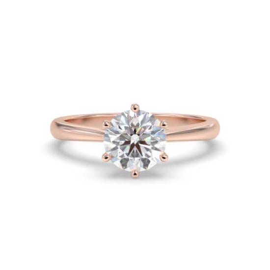 Verlobungsring mit rundem Diamanten