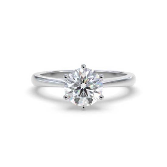 Verlobungsring mit rundem Diamanten