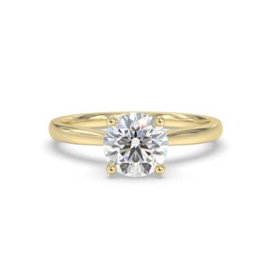 Eleganter Verlobungsring mit rundem Diamanten