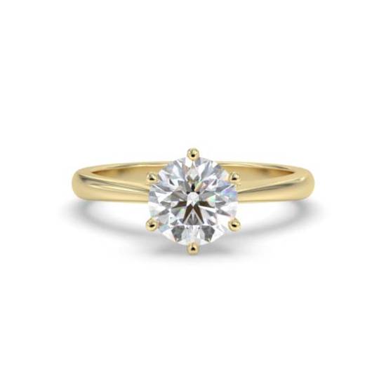 Verlobungsring mit rundem Diamanten