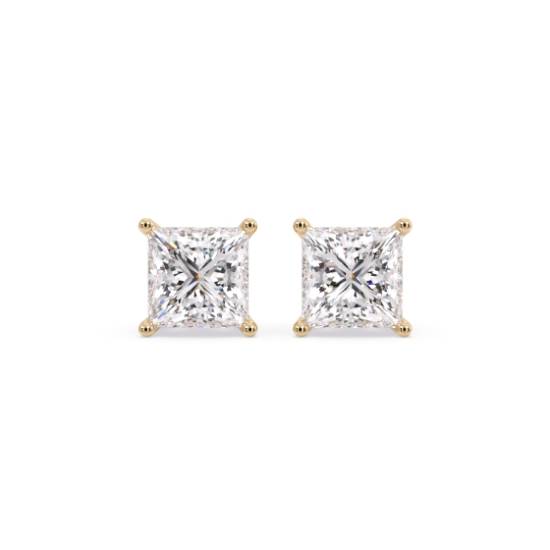 Traditionelle Prinzess-Diamant-Ohrstecker